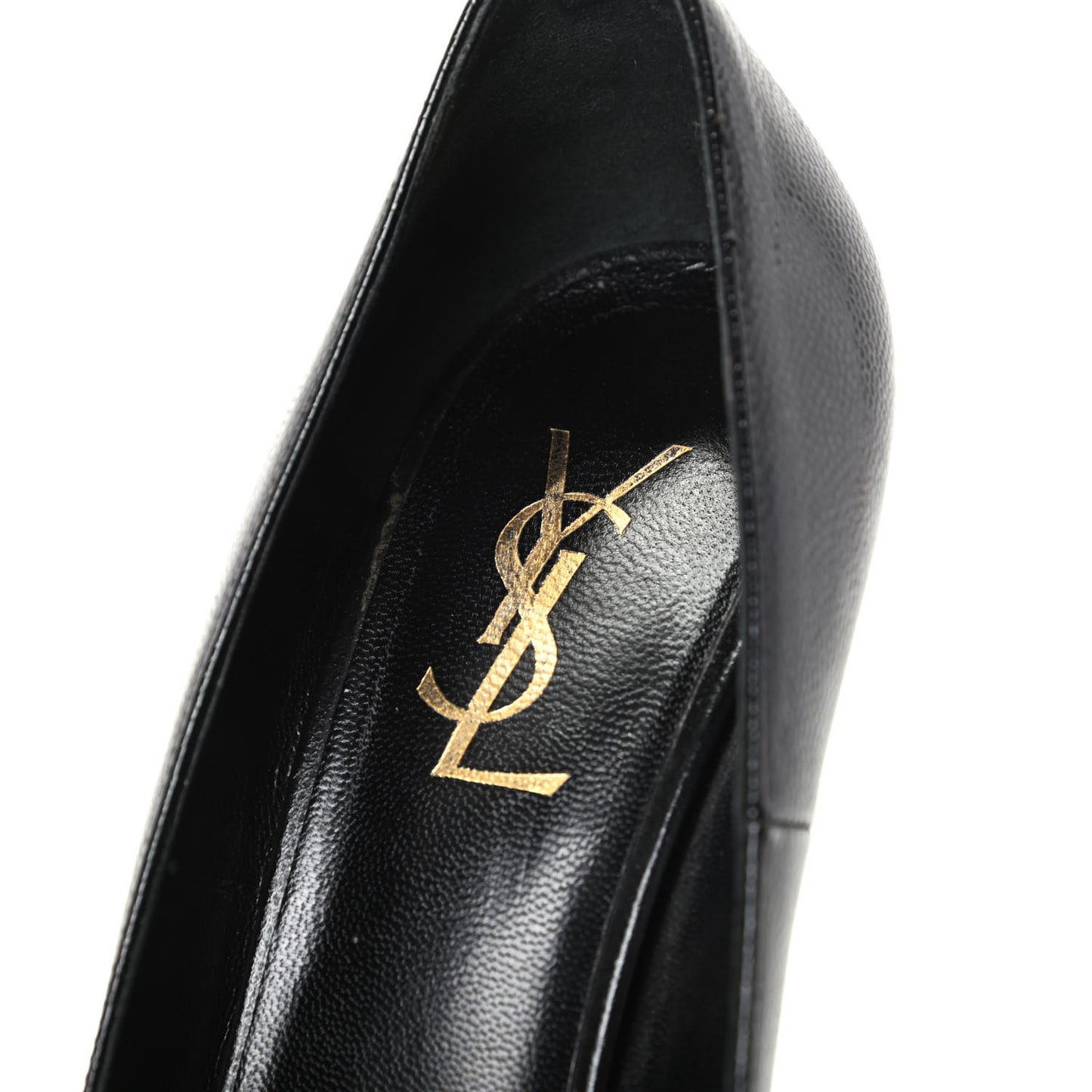 Pebbled Leather Tribute Two Platform Pumps 39 Black