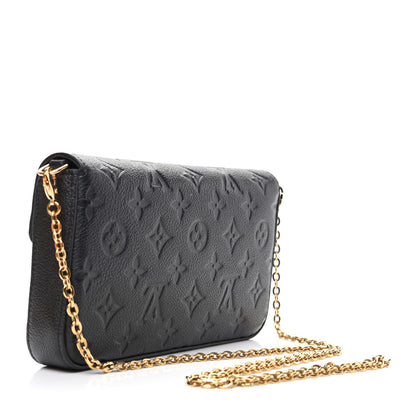 Louis Vuitton Empreinte Pochette Felicie Chain Wallet Black 3 of 10