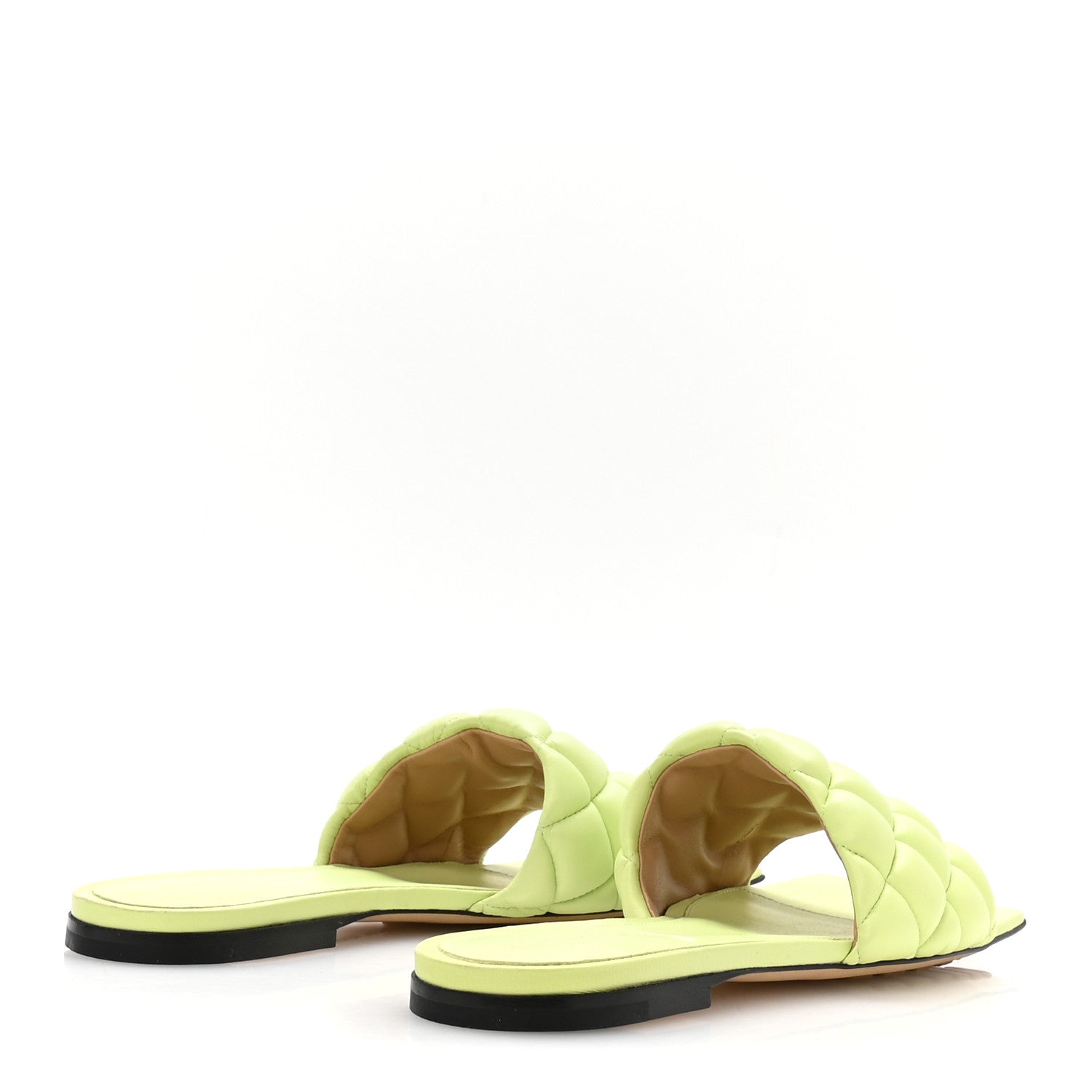 Bottega Veneta Nappa Matelasse Padded Flat Sandals 38.5 Lime Green 5 of 7