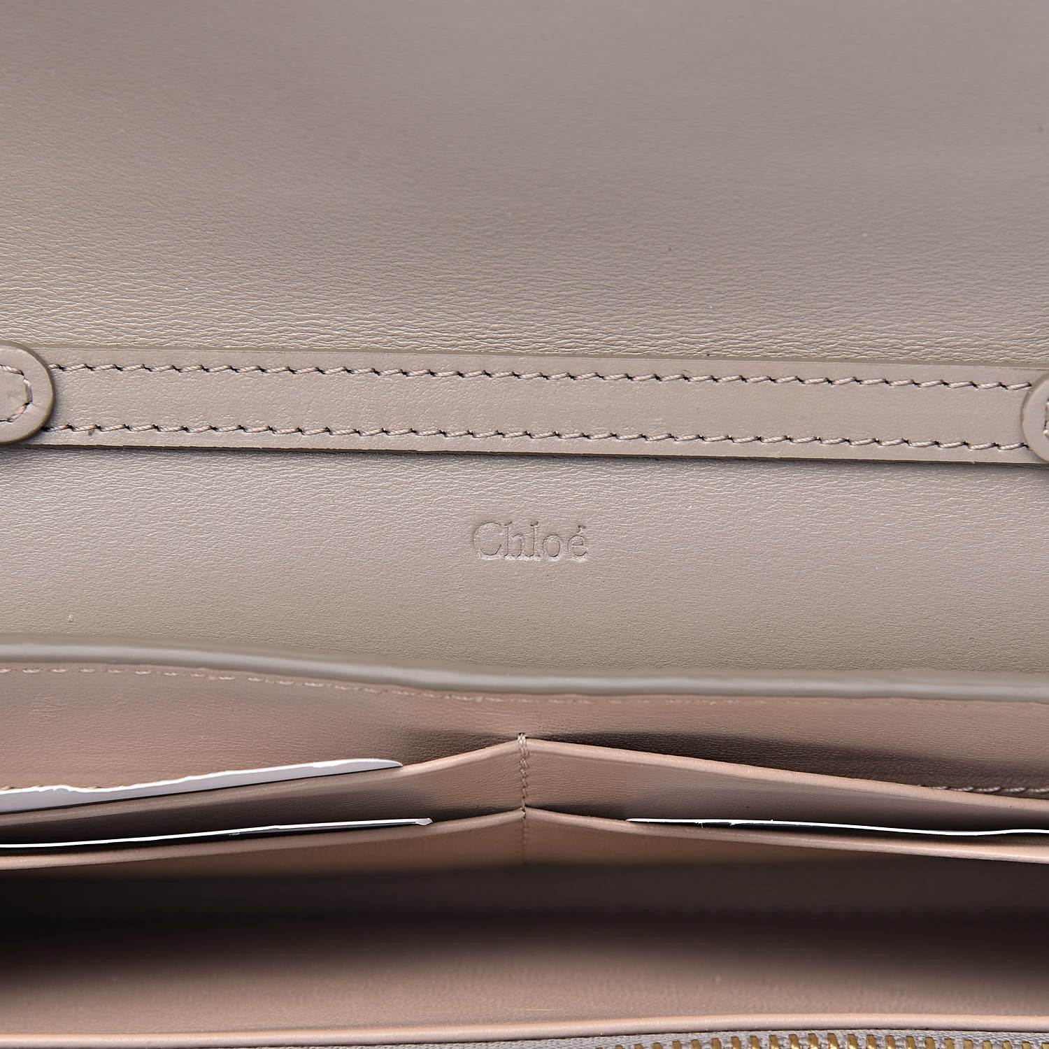 Chloe Grained Calfskin Aby Chain Wallet Motty Grey 6 of 9