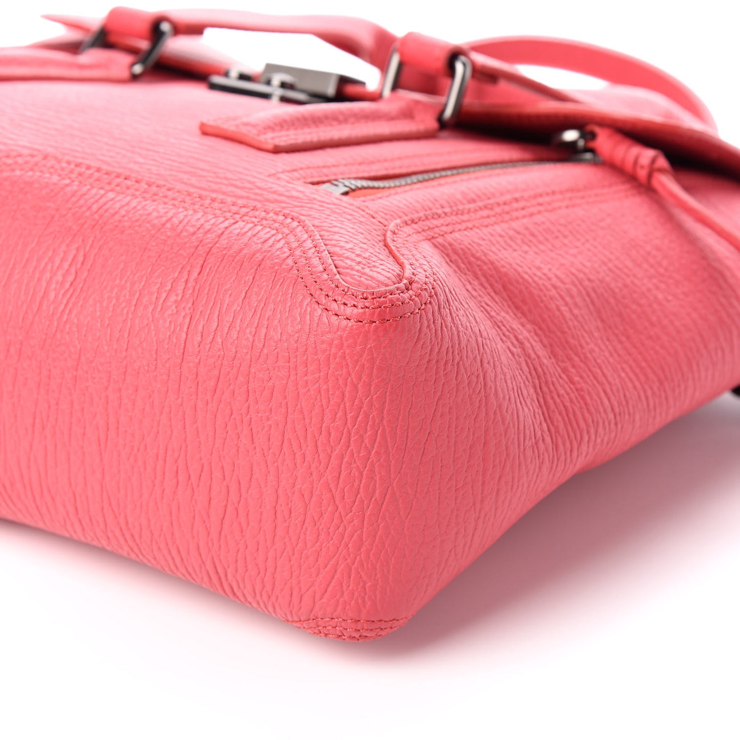 Textured Calfskin Medium Pashli Satchel Raspberry