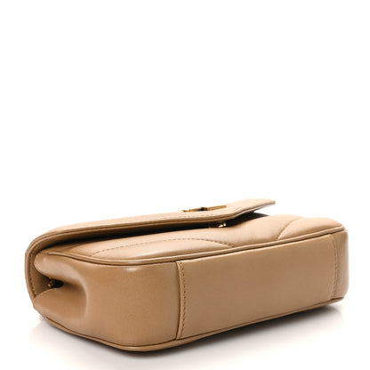 Saint Laurent Lambskin Chevron Quilted Mini Loulou Havana Brown 5 of 12