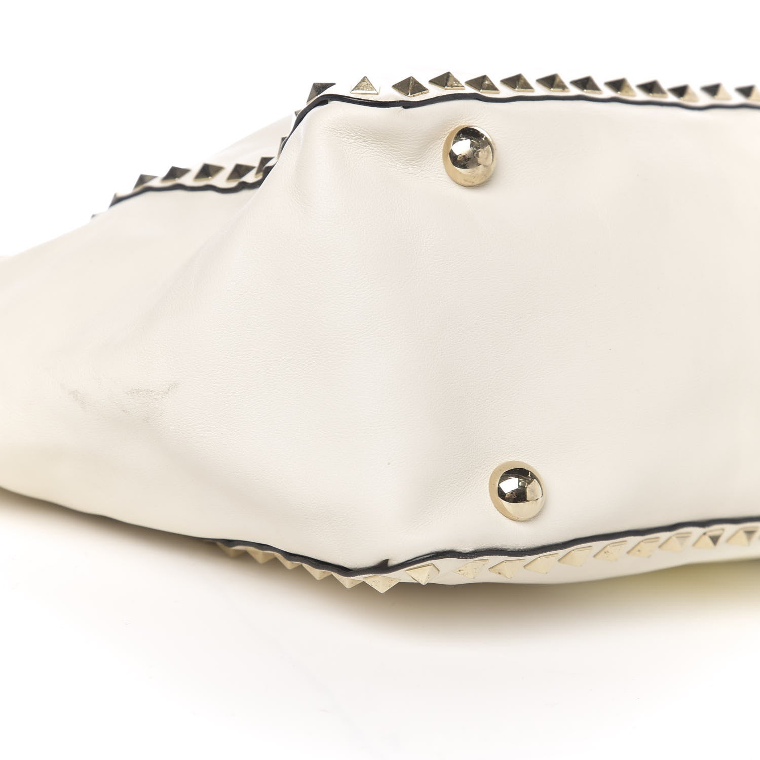 Valentino Garavani Vitello Medium Rockstud Tote Ivory 8 of 11