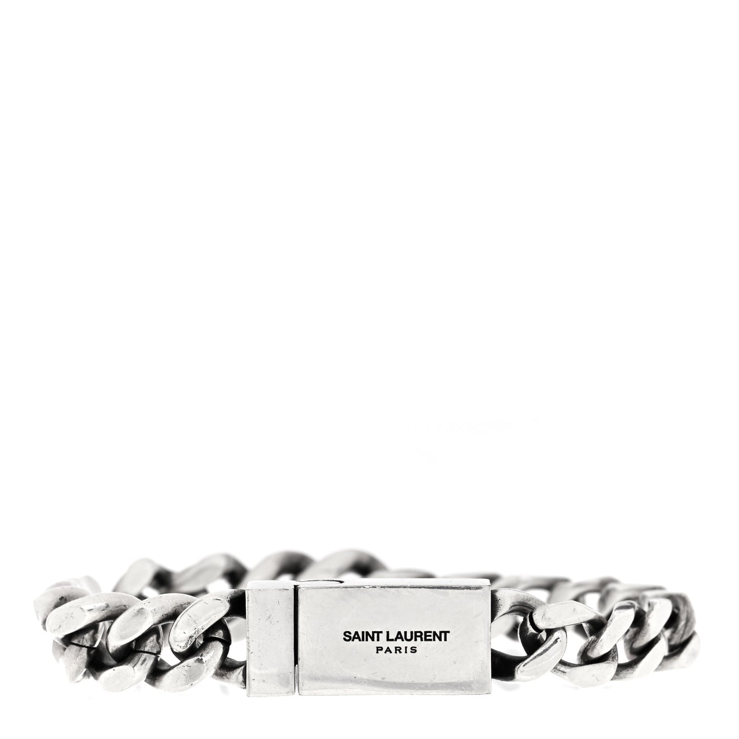 Metal Curb Chain Bracelet Oxidized Silver
