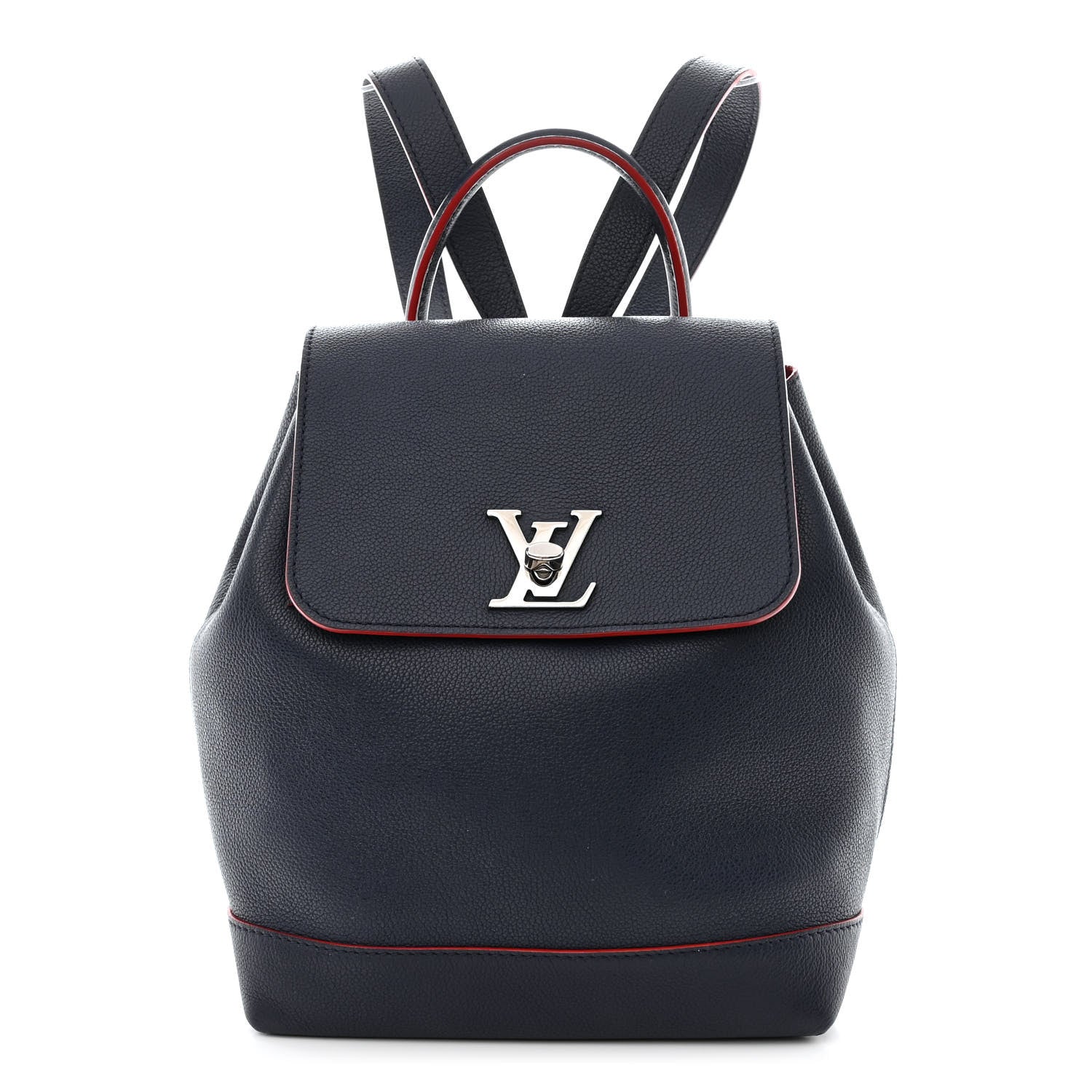 Louis Vuitton Soft Calfskin Lockme Backpack Marine Rouge 1 of 10