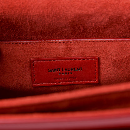 Saint Laurent Calfskin Medium Bellechasse Satchel Red 7 of 10