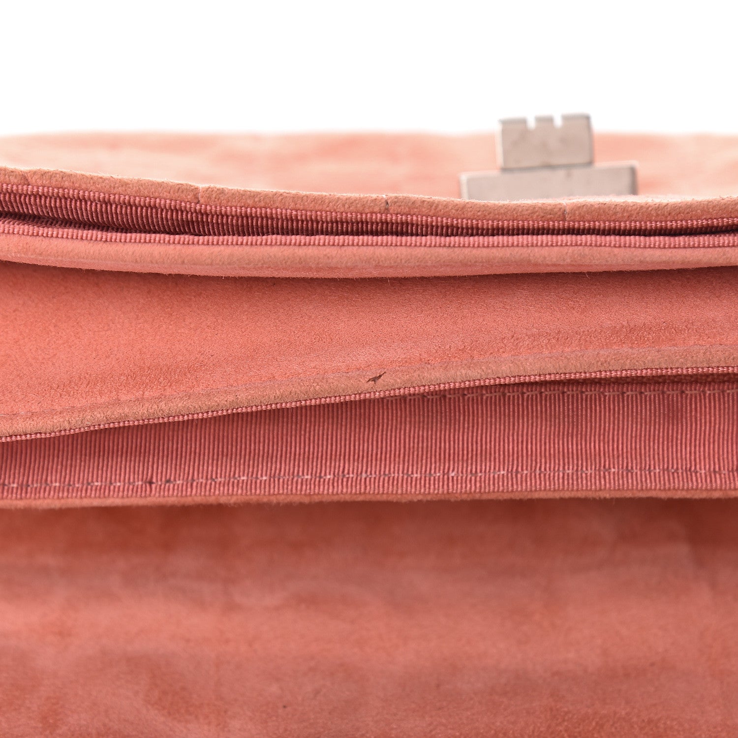 Chanel Suede Chocolate Bar Mademoiselle Flap Pink 12 of 27
