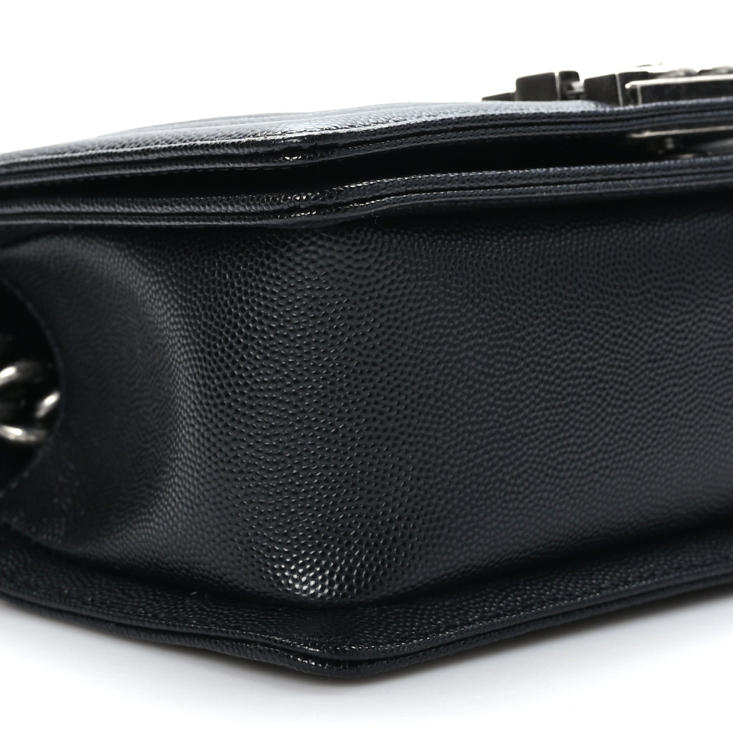 Caviar Quilted Small Boy Flap Black