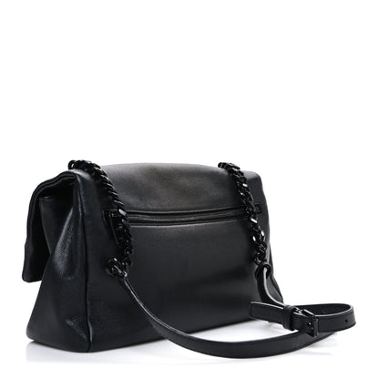 Saint Laurent Grain De Poudre Medium West Hollywood Monogram Fold-Over Bag Black 3 of 11