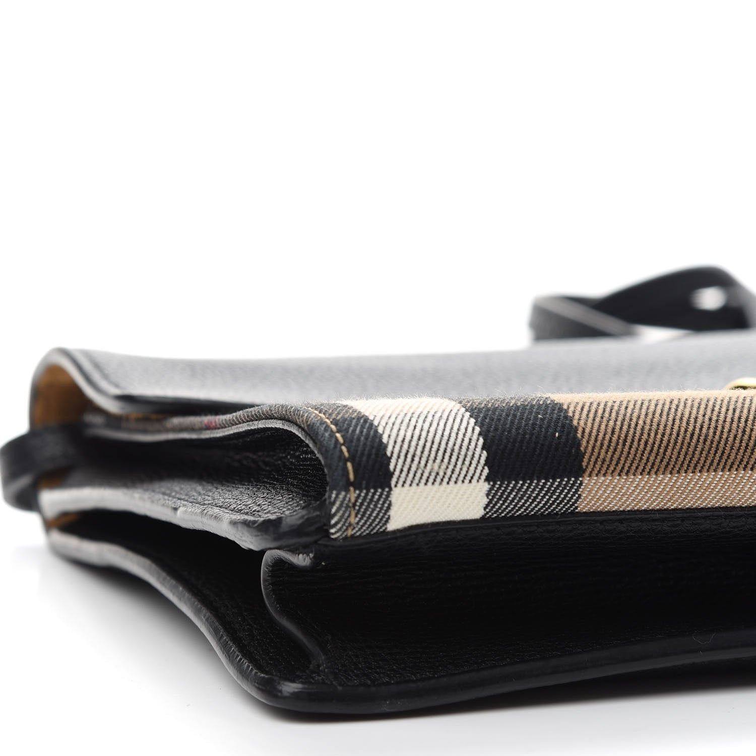 Burberry Derby Calfskin House Check Small Macken Crossbody Bag Black 5 of 14