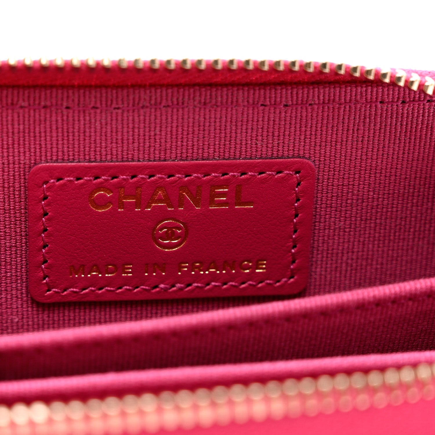 Chanel Caviar Quilted Zip Coin Purse Fuchsia 6 of 7