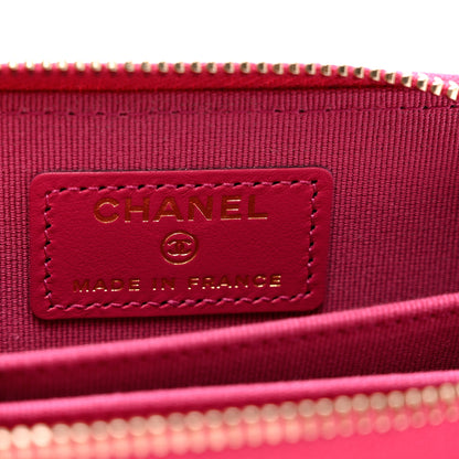 Chanel Caviar Quilted Zip Coin Purse Fuchsia 6 of 7