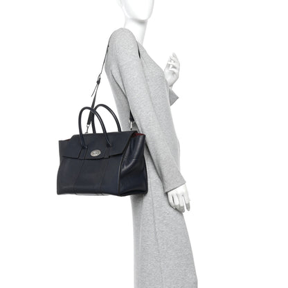 Mulberry Grain Vegetable Tanned Calfskin Small Bayswater Navy 2 of 9
