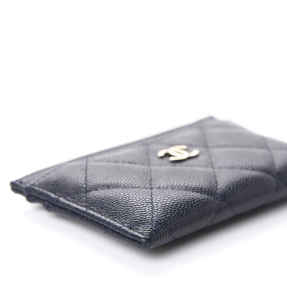 Chanel Caviar Quilted Card Holder Navy 10 of 10
