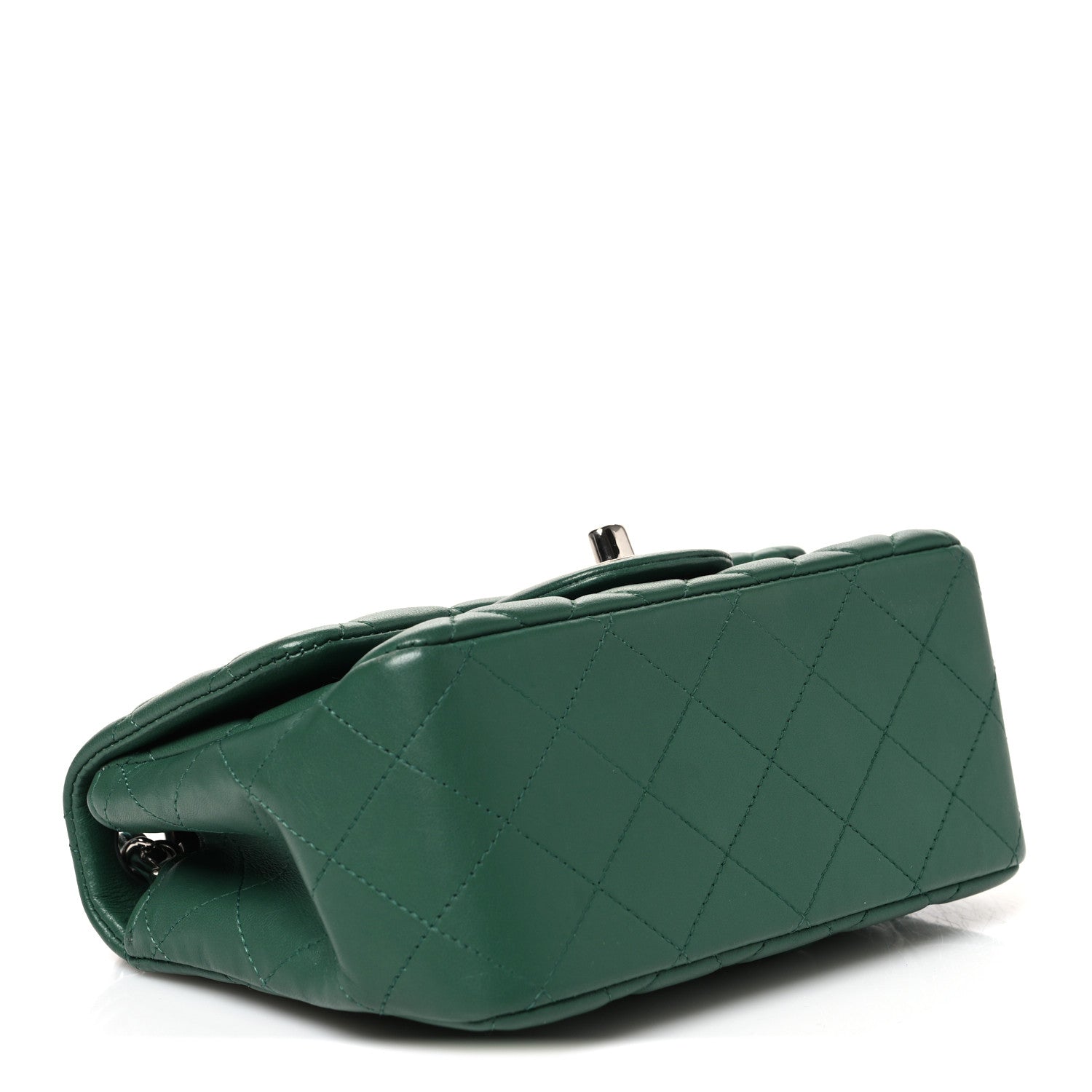Chanel Lambskin Quilted Mini Square Flap Green 4 of 10