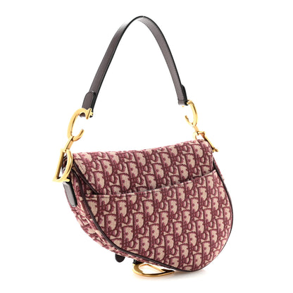 Christian Dior Oblique Saddle Bag Burgundy 3 of 10