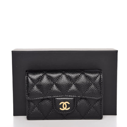 Chanel Caviar Quilted Flap Card Holder Black 9 of 9