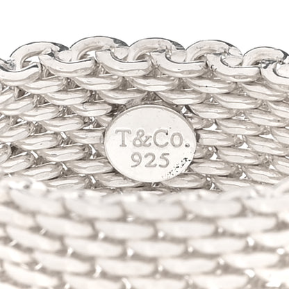 Tiffany Sterling Silver Somerset Mesh Ring 54 6.75 4 of 4
