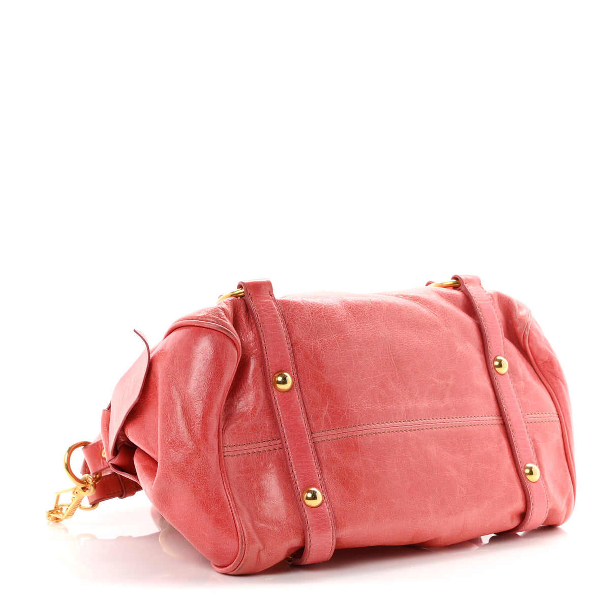 Vitello Lux Mini Bow Bag Rosa