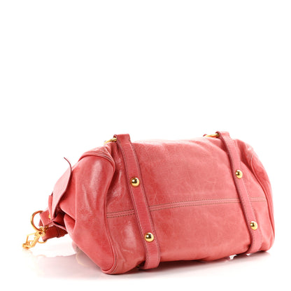 Miu Miu Vitello Lux Mini Bow Bag Rosa 4 of 10