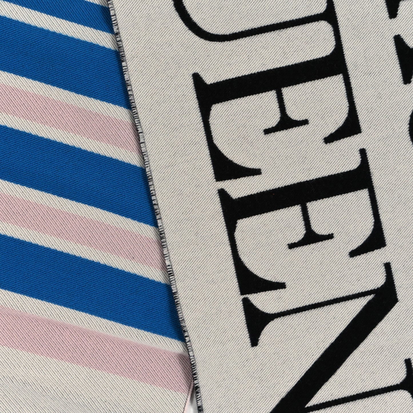 Wool Skull Stripes Logo Scarf Multicolor
