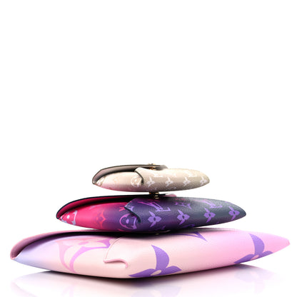 Louis Vuitton Monogram Giant Spring in the City Kirigami Pochette Set Sunrise Pastel Midnight Fuchsia Sunset Kaki 4 of 11