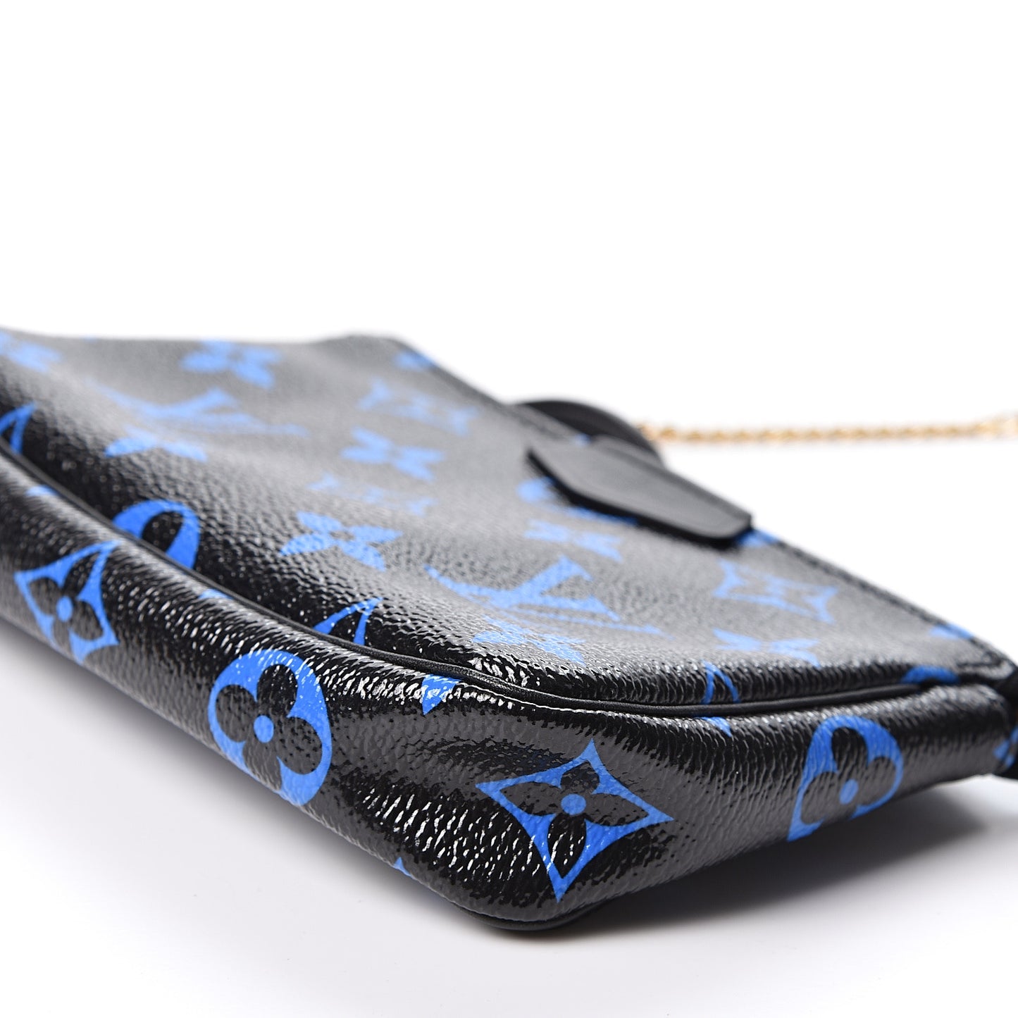 Colored Monogram Mini Pochette Accessories Blue Black