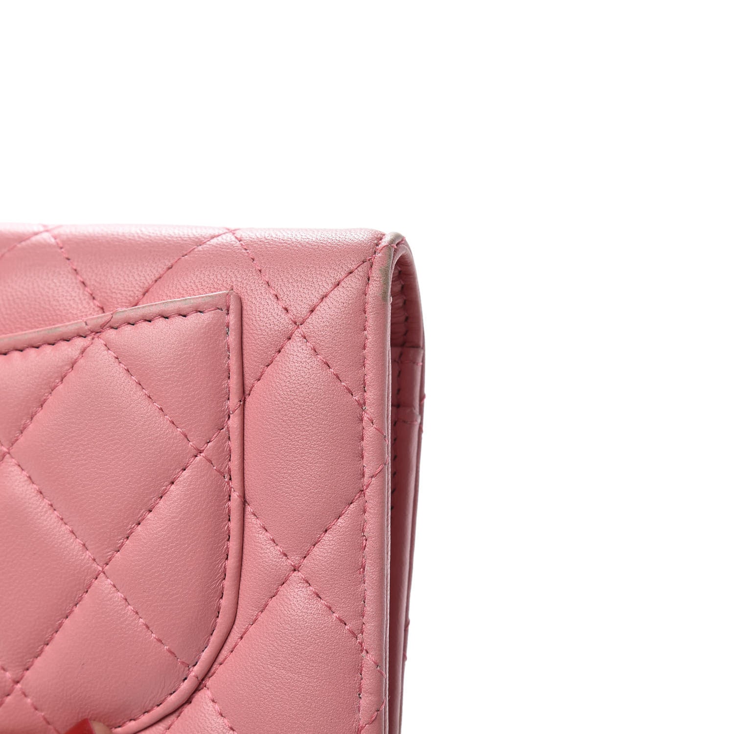 Chanel Lambskin Quilted Yen Wallet Pink 12 of 15