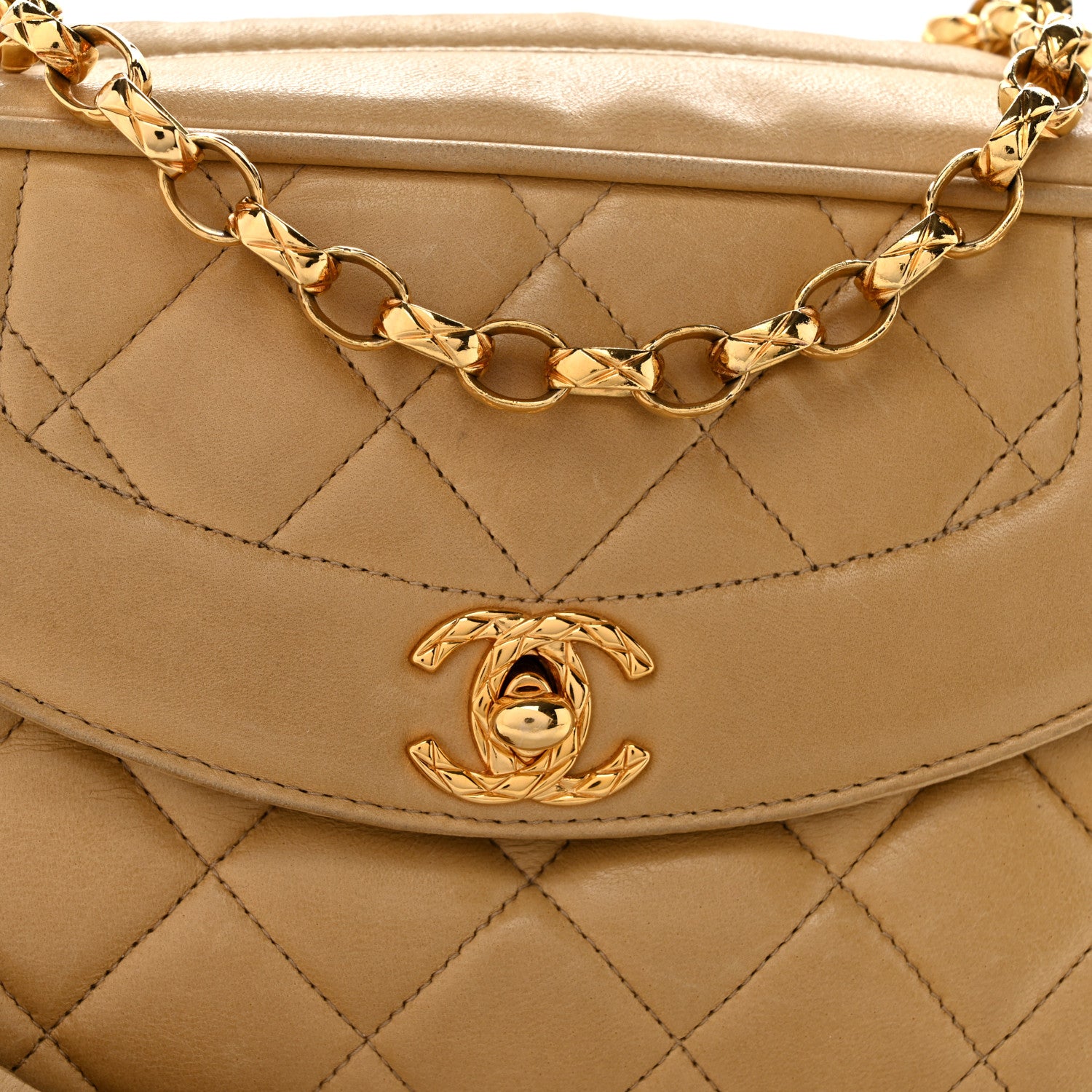 Chanel Lambskin Quilted Tassel Flap Camera Bag Light Beige 9 of 13
