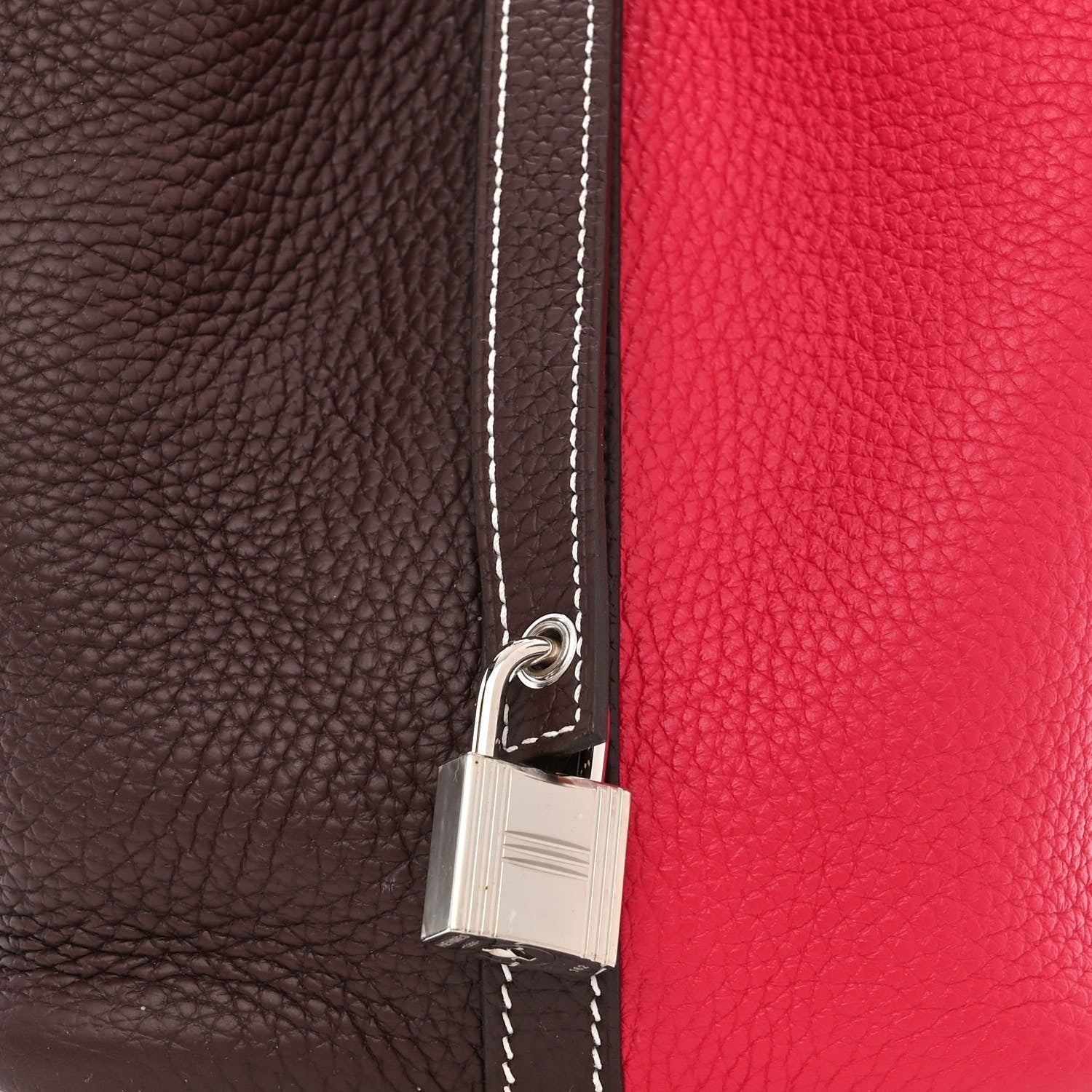 Hermes Taurillon Clemence Casaque Picotin Lock 18 PM Rouge Sellier Framboise 8 of 10