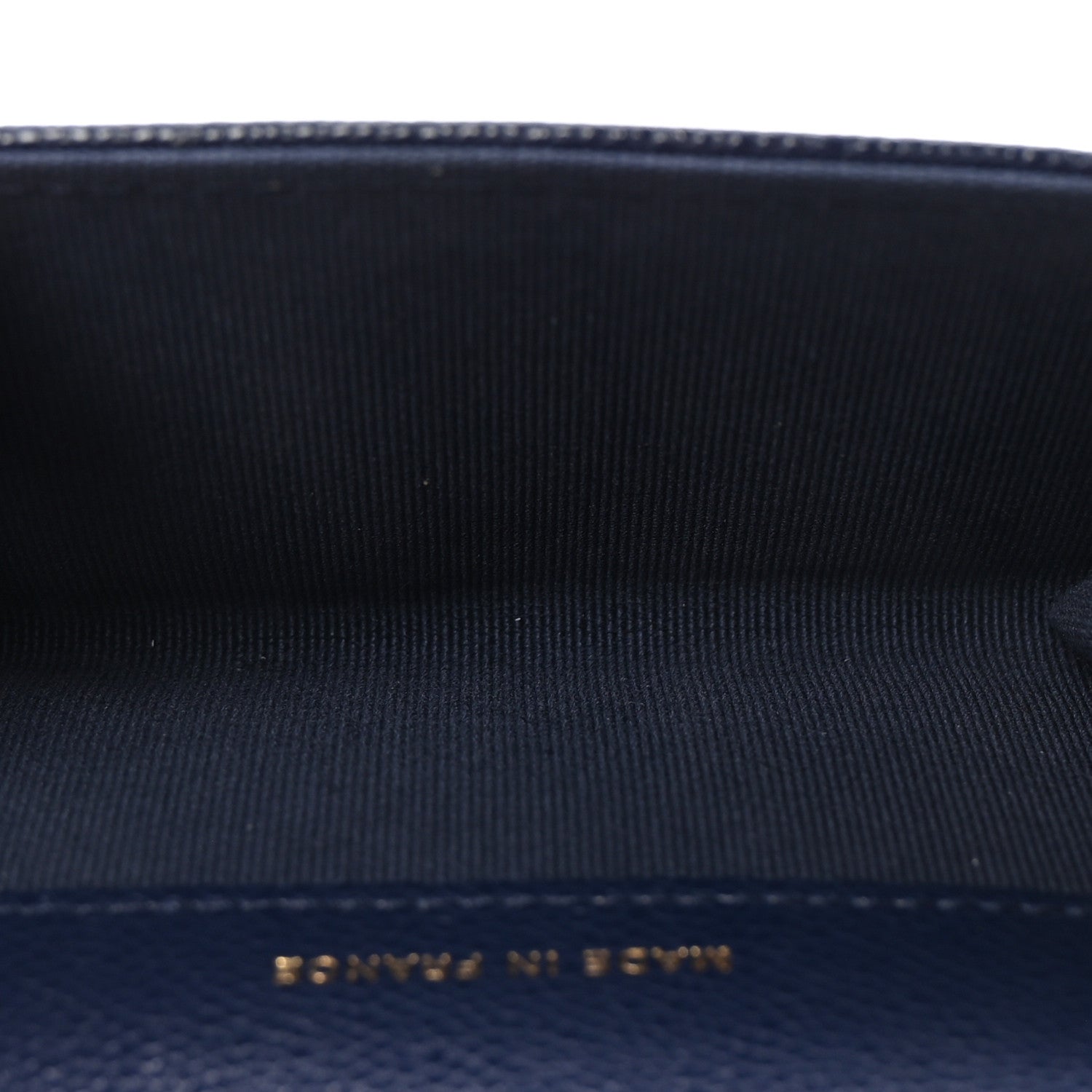 Chanel Caviar Quilted Flap Card Holder Wallet Navy Blue 5 of 9