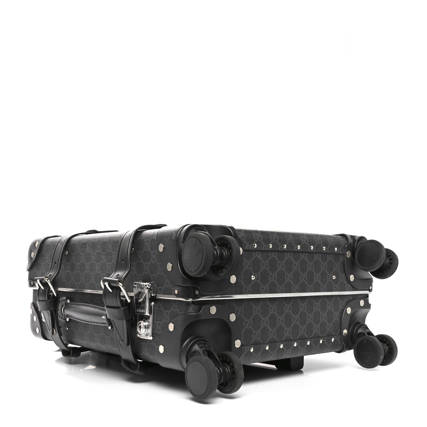 GG Supreme Monogram Globe-Trotter Carry-On Black