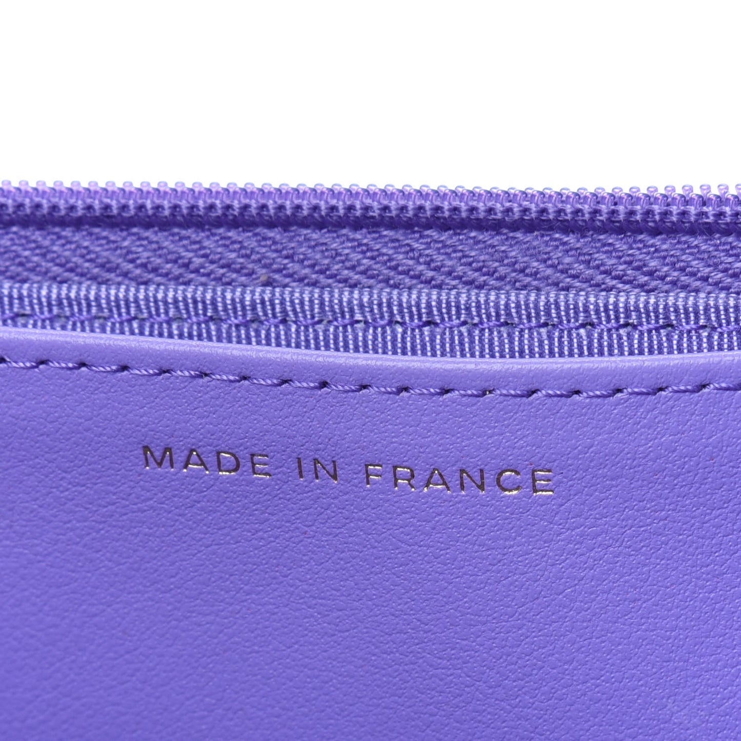 Caviar Quilted Wallet On Chain WOC Purple