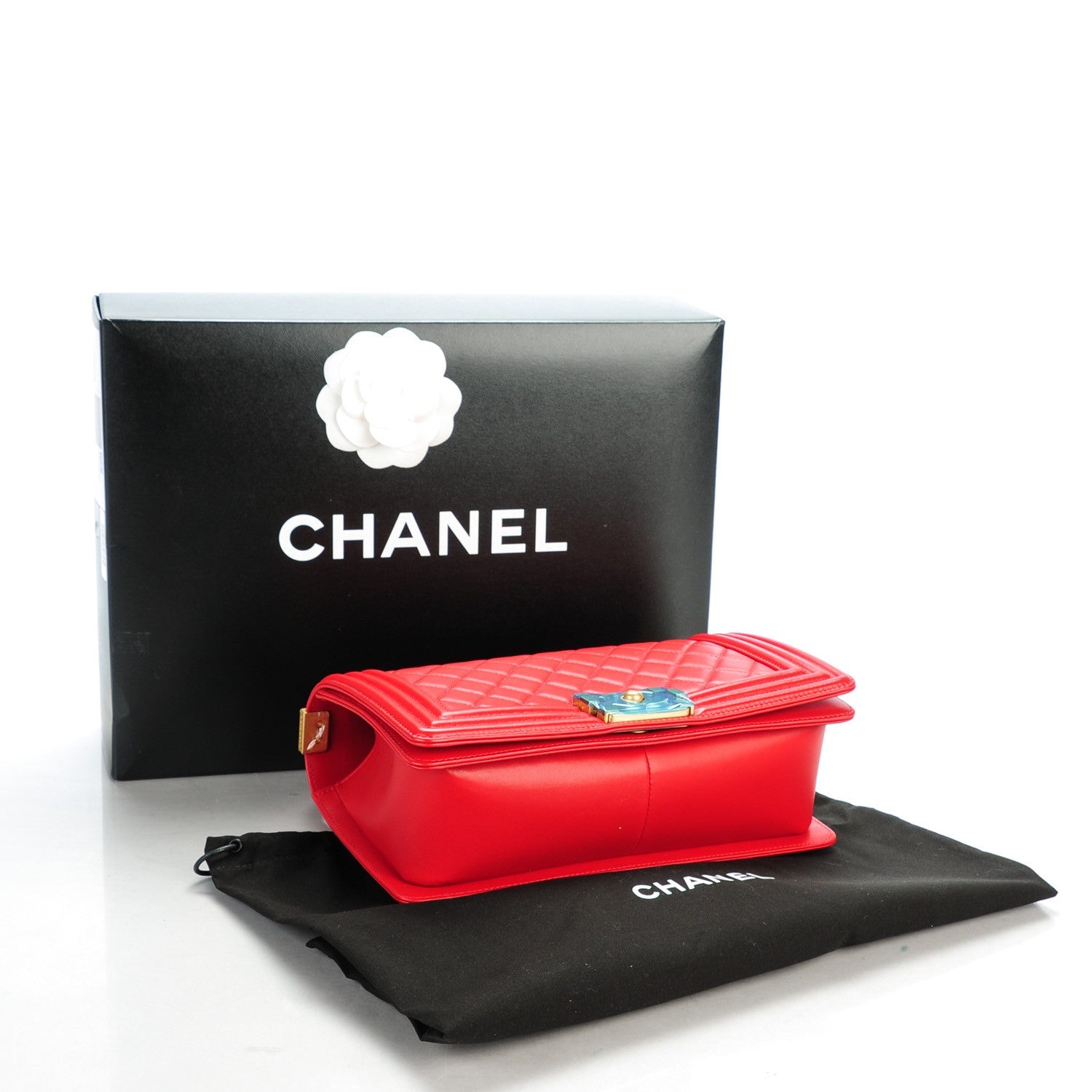 Chanel Lambskin Quilted Medium Boy Flap Red 7 of 10