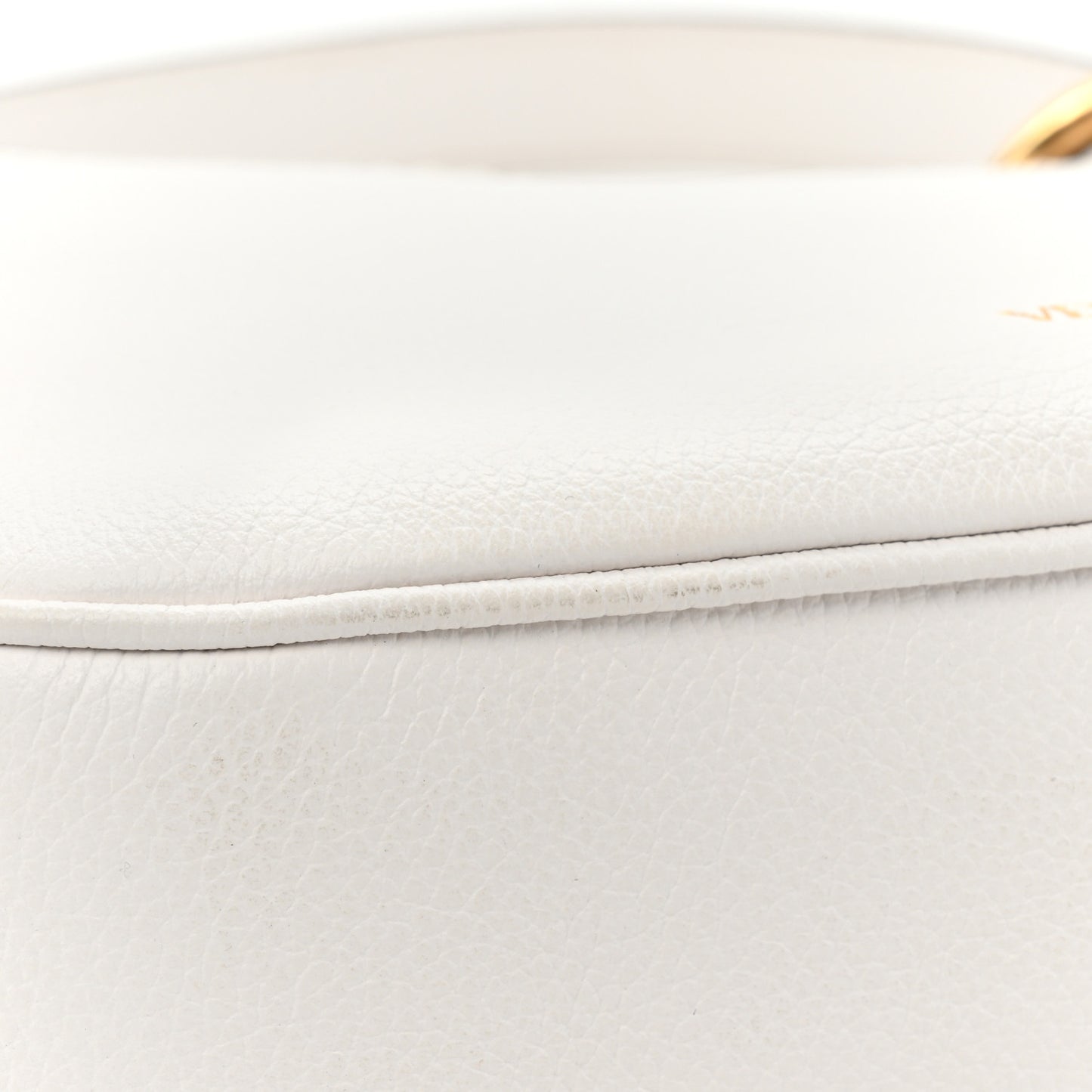 Calfskin La Medusa Small Hobo Crossbody Optical White