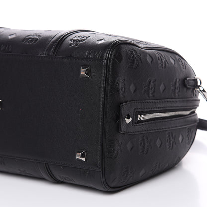 MCM Visetos Medium Essential Boston Bag Black 9 of 11