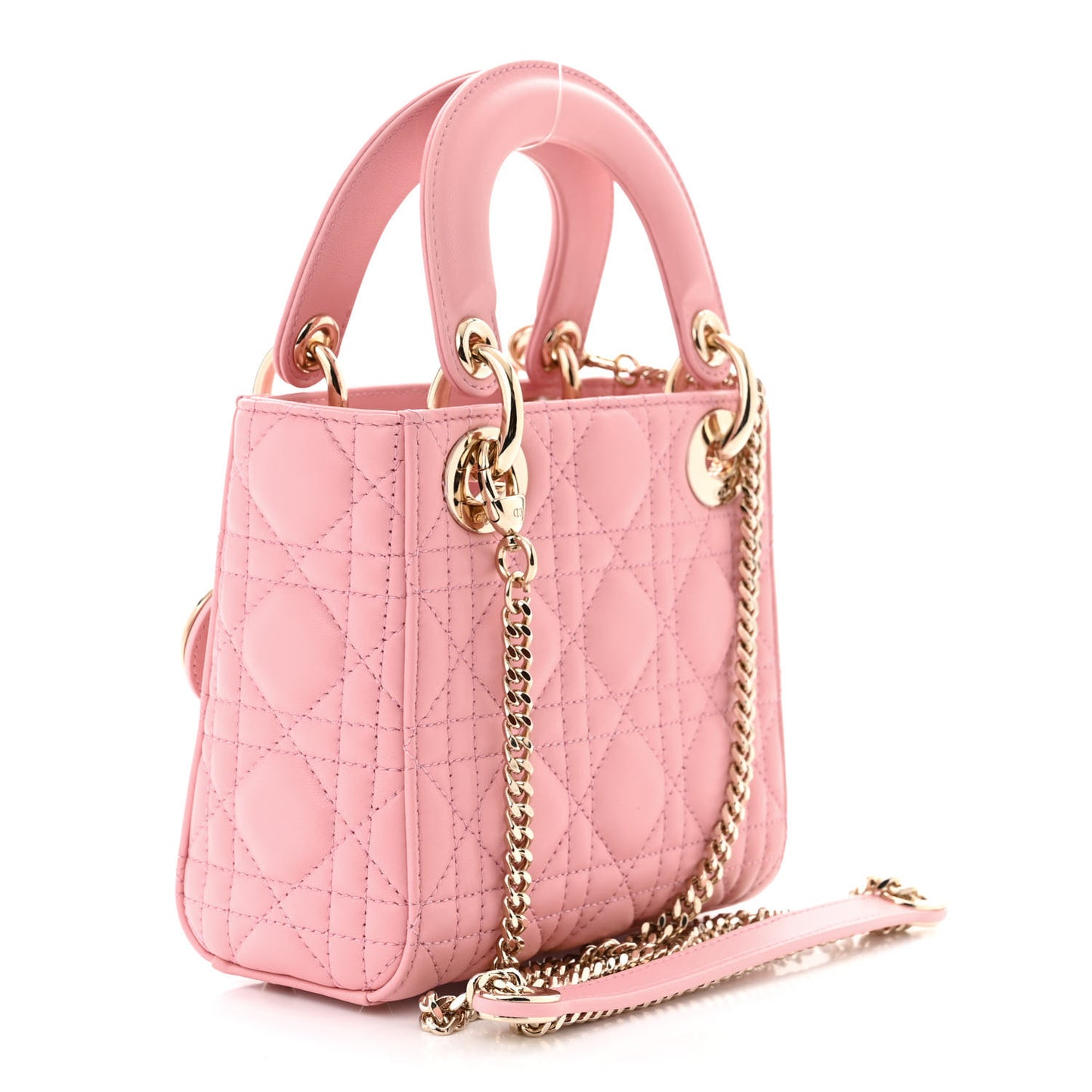 Lambskin Cannage Mini Lady Dior Light Pink