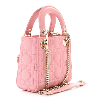 Christian Dior Lambskin Cannage Mini Lady Dior Light Pink 3 of 11