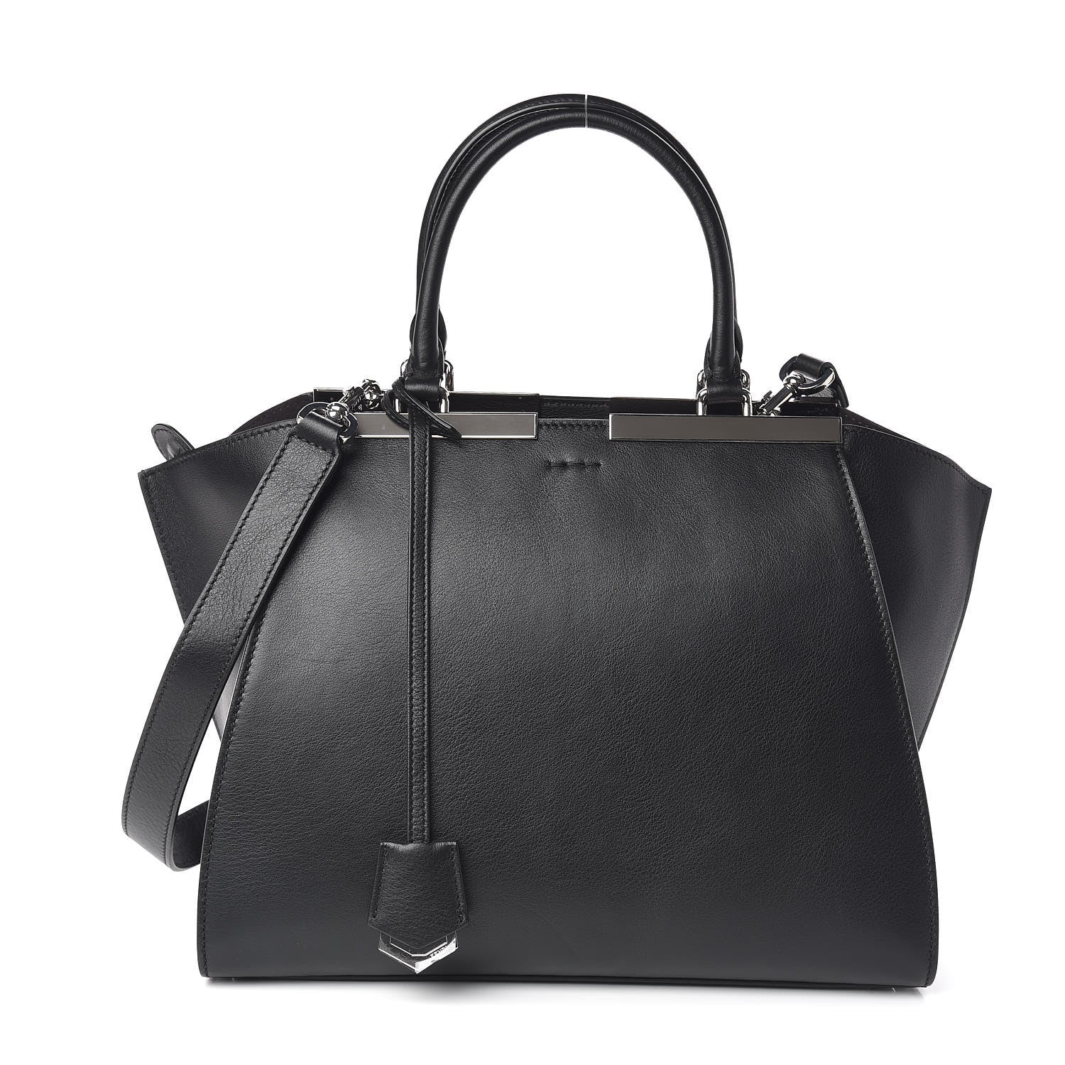 Fendi Vitello Dolce Petite 3jours Tote Black 1 of 10