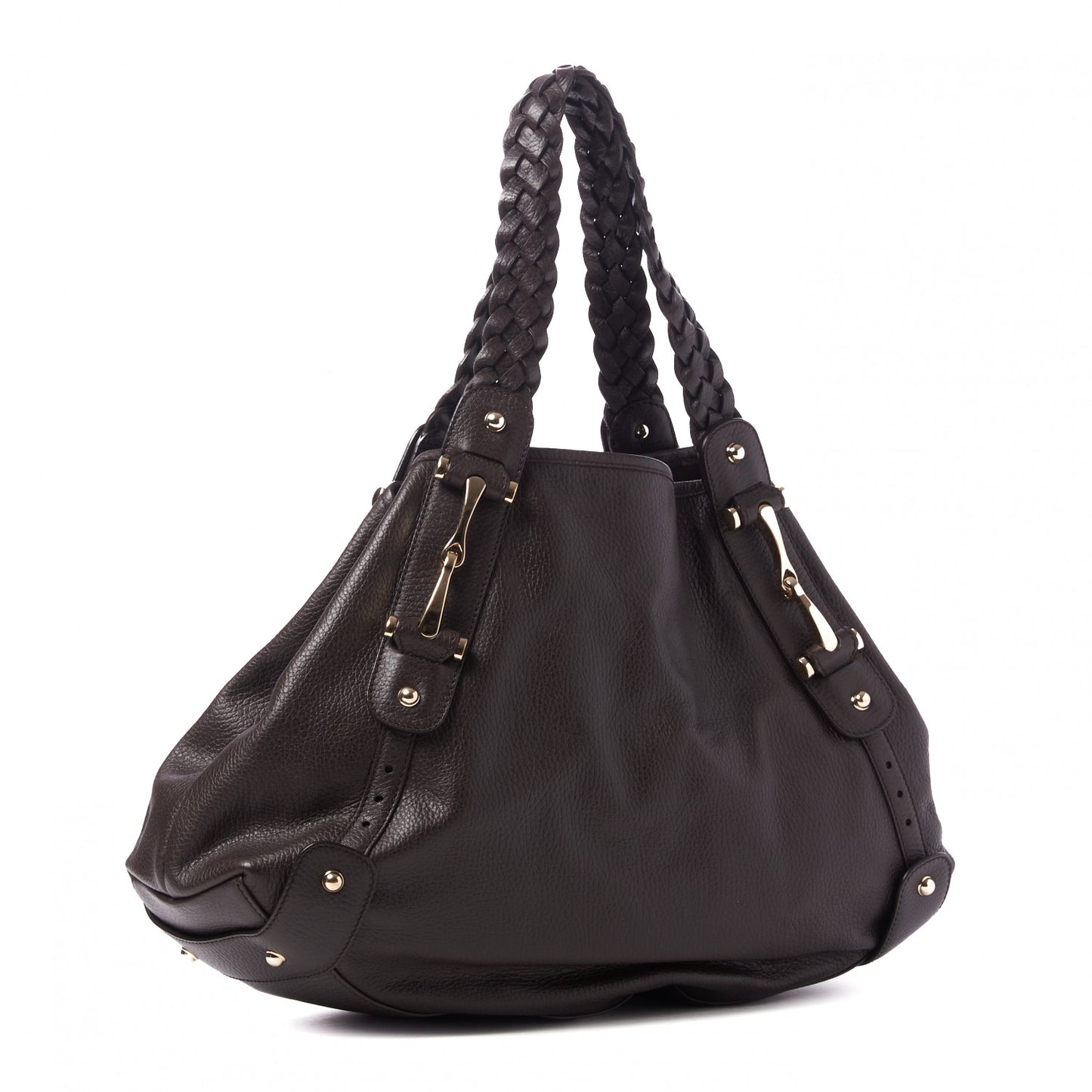 Calfskin Medium Pelham Shoulder Bag Dark Brown