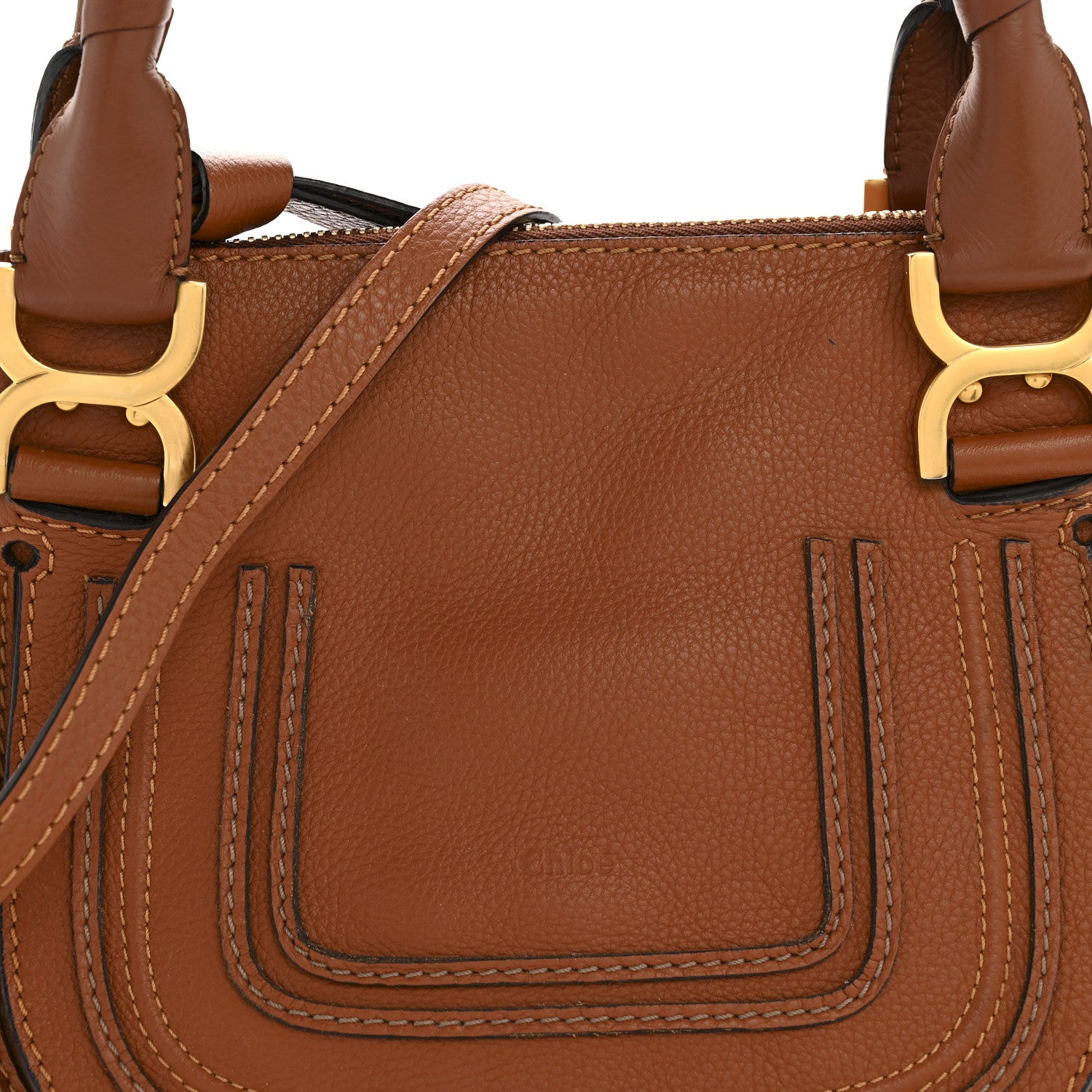 Chloe Calfskin Small Marcie Satchel Tan 8 of 13