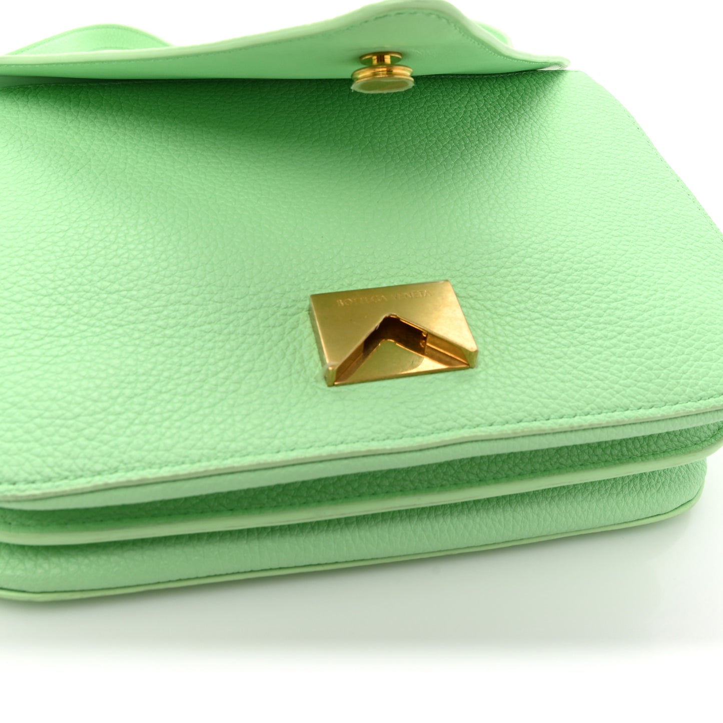 Calfskin Mount Envelope Bag Wasabi