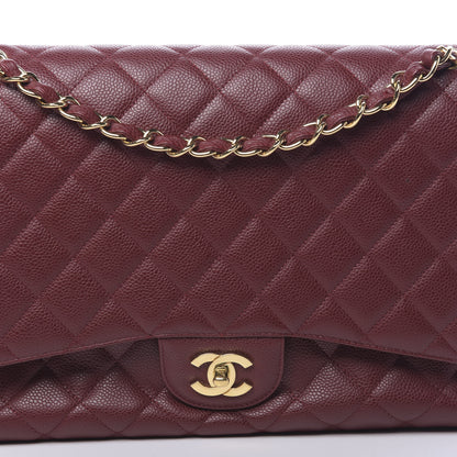 Chanel Caviar Quilted Maxi Single Flap Red 10 of 10