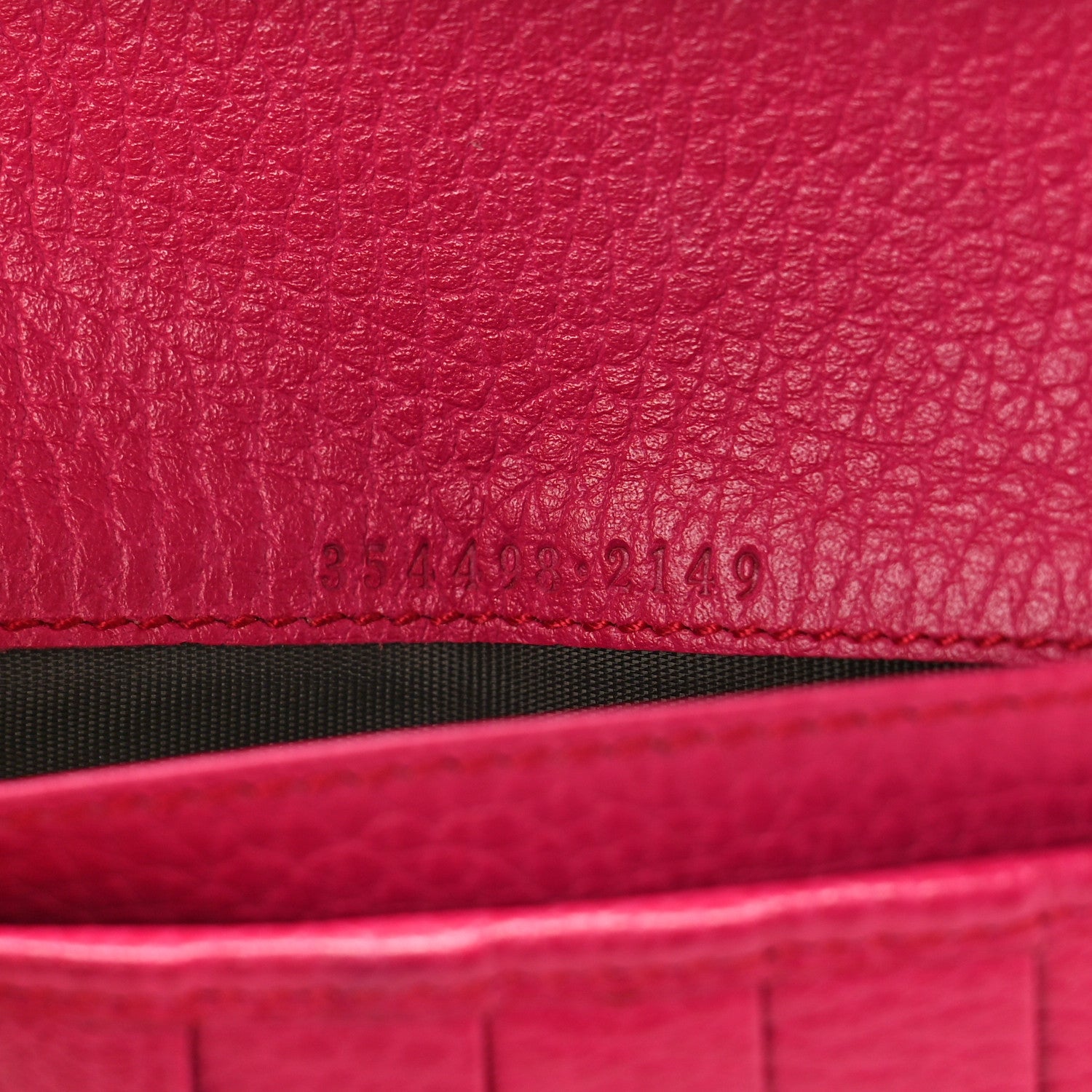 Gucci Pebbled Calfskin Continental Wallet Pink 8 of 10