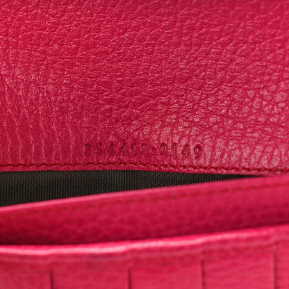 Gucci Pebbled Calfskin Continental Wallet Pink 8 of 10