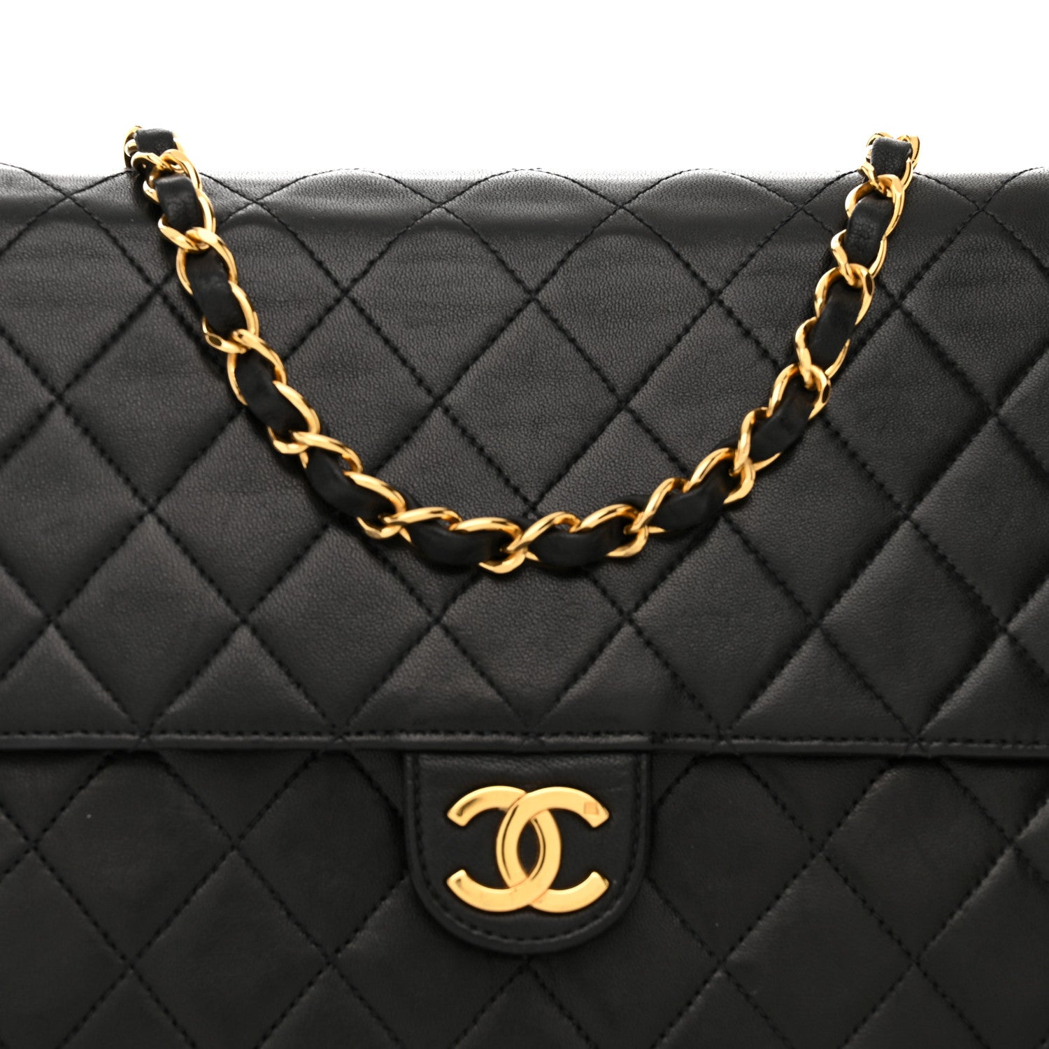 Chanel Lambskin Quilted Medium Single Flap Black 8 of 11