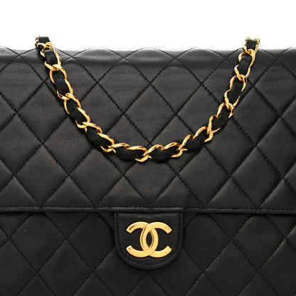 Chanel Lambskin Quilted Medium Single Flap Black 8 of 11