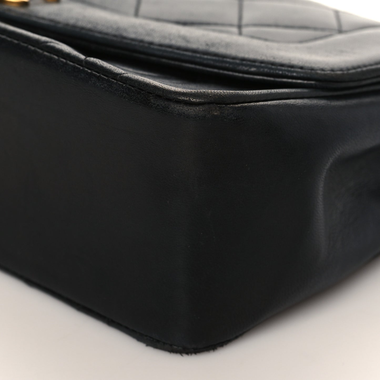 Lambskin Quilted Small Single Flap Black