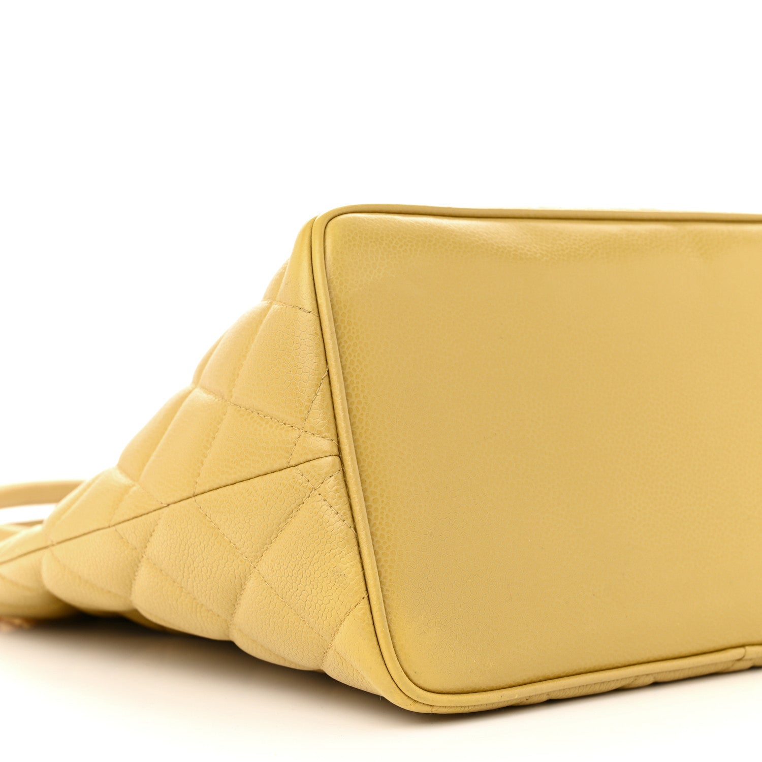 Chanel Caviar Quilted Medallion Tote Yellow 10 of 12