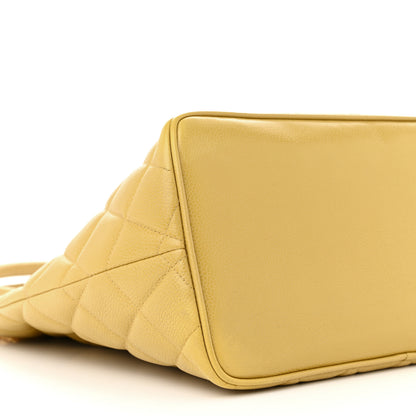 Chanel Caviar Quilted Medallion Tote Yellow 10 of 12
